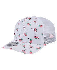 New Era Men's White Athletics Flamingo Mesh Back 9SEVENTY Stretch-Snap Hat