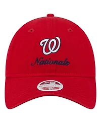 New Era Women's Red Washington Nationals Preppy Team 9TWENTY Adjustable Hat