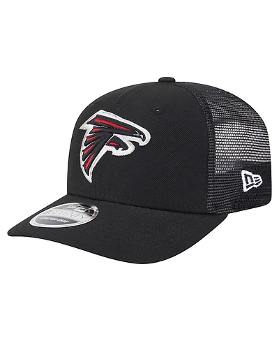 New Era Men's Black Atlanta Falcons Main Trucker 9SEVENTY Stretch Snap Hat