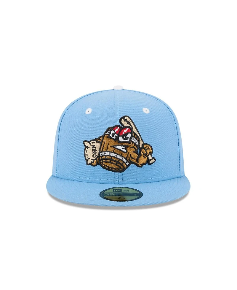 New Era Men's Light Blue Louisville Bats Theme Nights 59FIFTY Fitted Hat