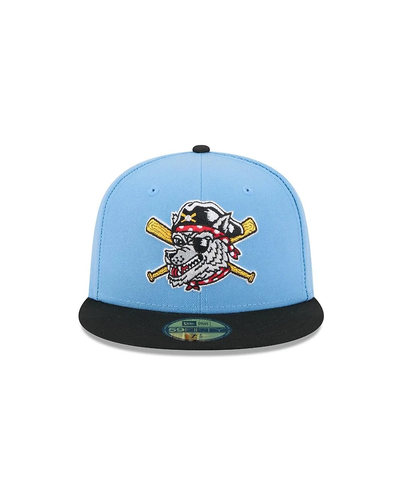 New Era Men's Light Blue Erie SeaWolves Theme Nights 59FIFTY Fitted Hat