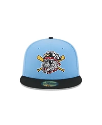 New Era Men's Light Blue Erie SeaWolves Theme Nights 59FIFTY Fitted Hat