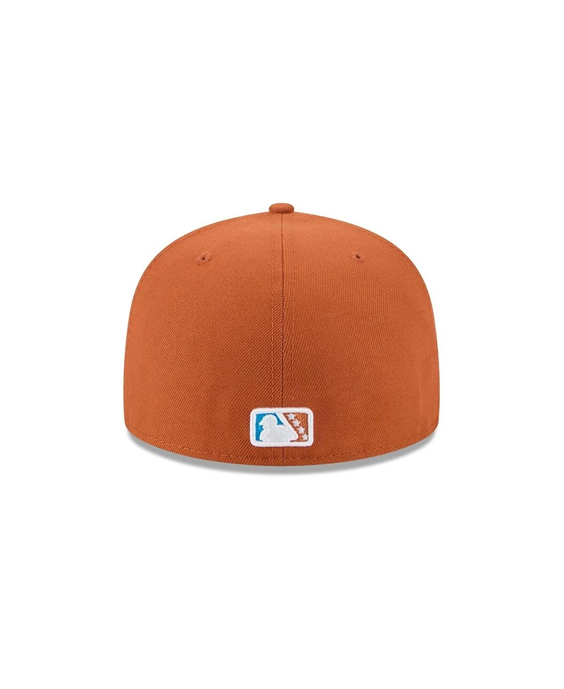 New Era Men's Brown Amarillo Sod Poodles Theme Nights 59FIFTY Fitted Hat