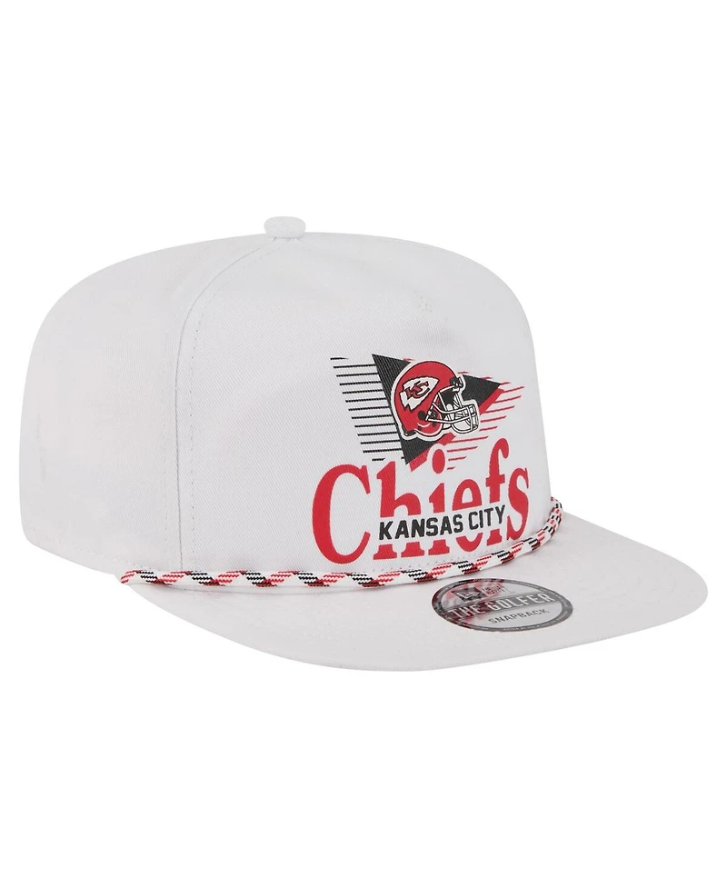 New Era Men's White Kansas City Chiefs Collide Golfer Snapback Hat