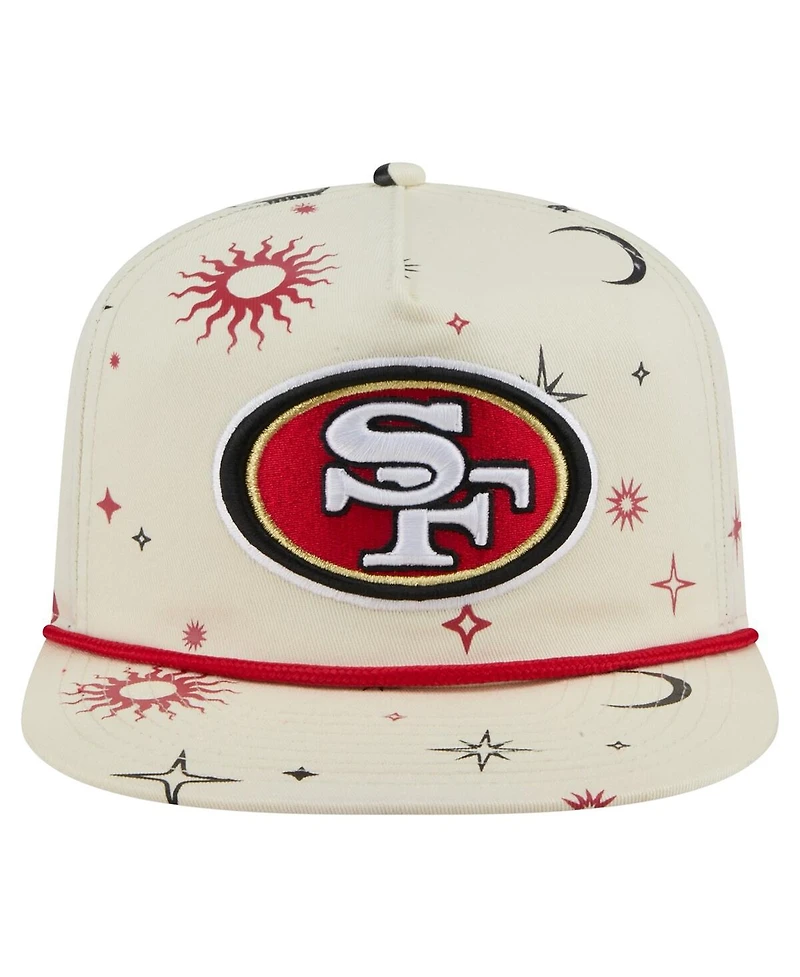 New Era Men's Cream San Francisco 49ers Celestial Golfer Adjustable Hat