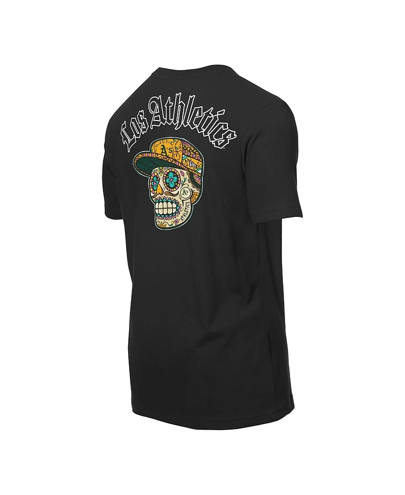 New Era Men's Black Athletics Sugar Skulls T-Shirt
