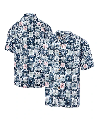 Reyn Spooner Men's Navy New York Yankees Champions Scenic Button-Up Shirt