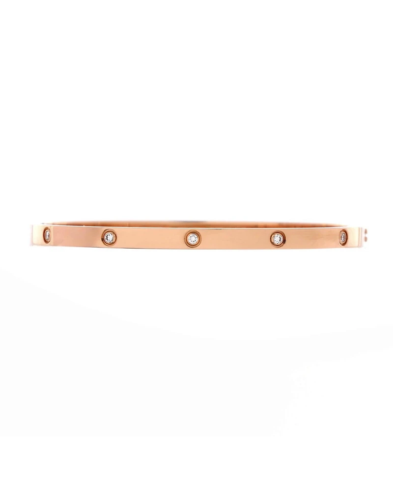 Pre-Owned Cartier Love 10 Diamond Bracelet 18K Rose Gold with Diamonds