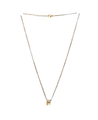 Pre-Owned Cartier Love 3 Ring Pendant Necklace 18K Rose Gold and 18K White Gold with Diamonds