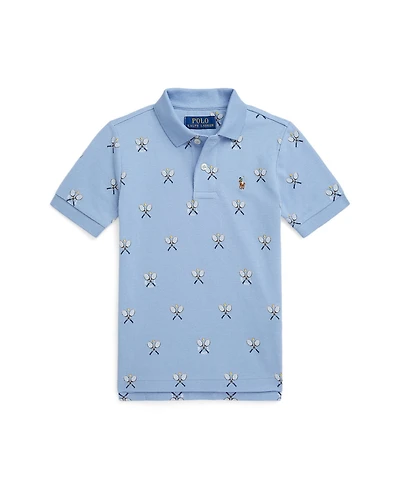 Polo Ralph Lauren Toddler and Little Boys Tennis Print Mesh Shirt