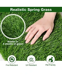 Yescom 4pcs 50x3 Ft Artificial Grass Turf 1.38" Fake Grass Rug Indoor Batting Tunnels Outdoor Synthetic Lawn