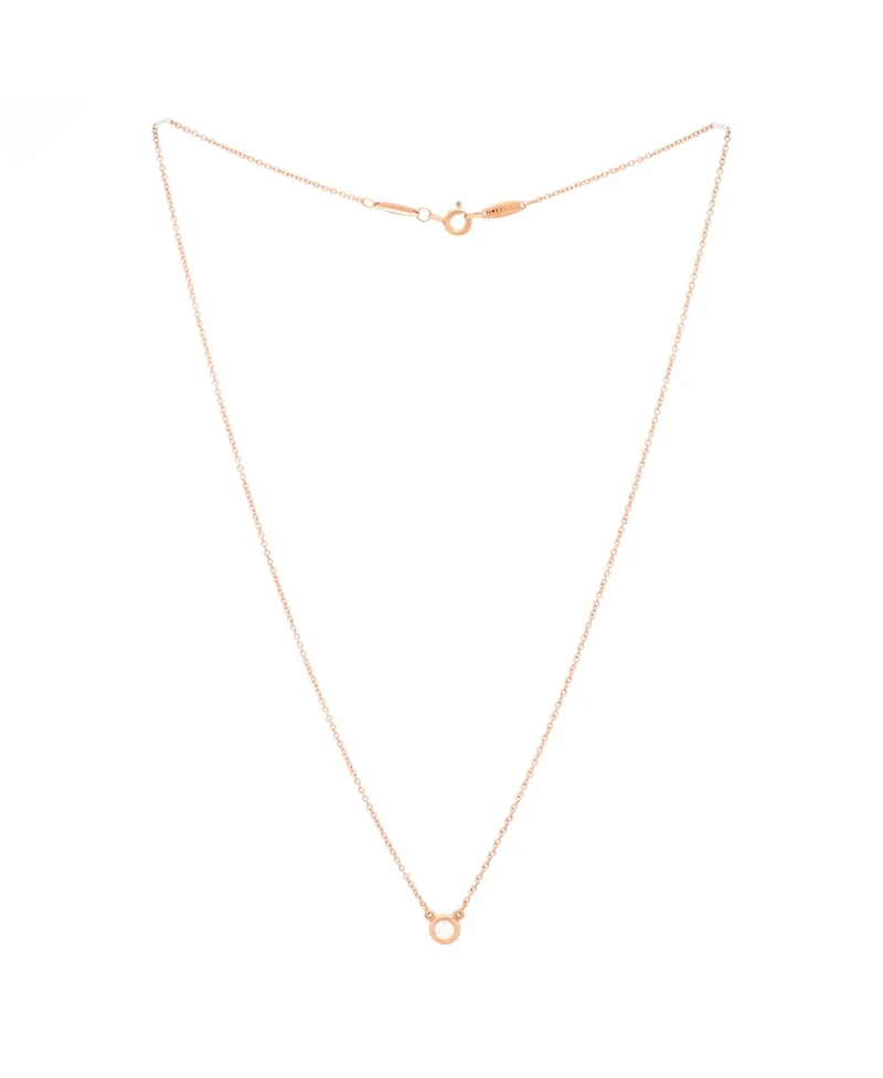 Pre-Owned Tiffany & Co. 0.17CT Elsa Peretti Diamonds By The Yard Pendant Necklace 18K Rose Gold and Diamond