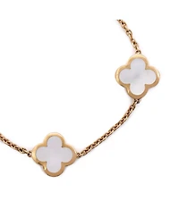 Pre-Owned Van Cleef & Arpels Pure Alhambra 4 Motifs Bracelet 18K Gold with Mother of Pearl