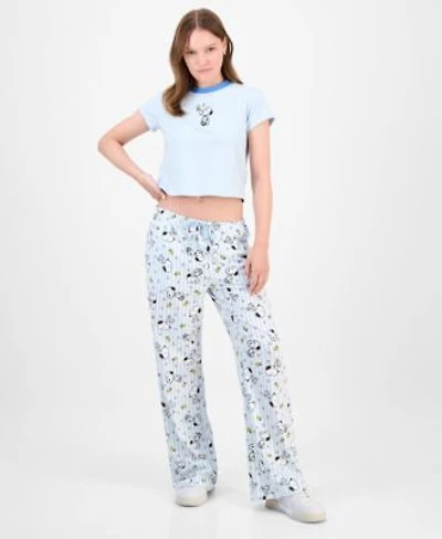 Love Tribe Juniors Snoopy Crewneck T Shirt Snoopy Allover Print Drawstring Pants