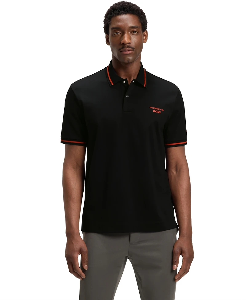 Porsche x Boss Men's Cotton Moisture Control Polo Shirt