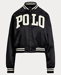 Polo Ralph Lauren Women's Logo Satin Bomber Jacket