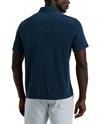 Perry Ellis Men's Short Sleeve Terry Button-Front Camp Shirt