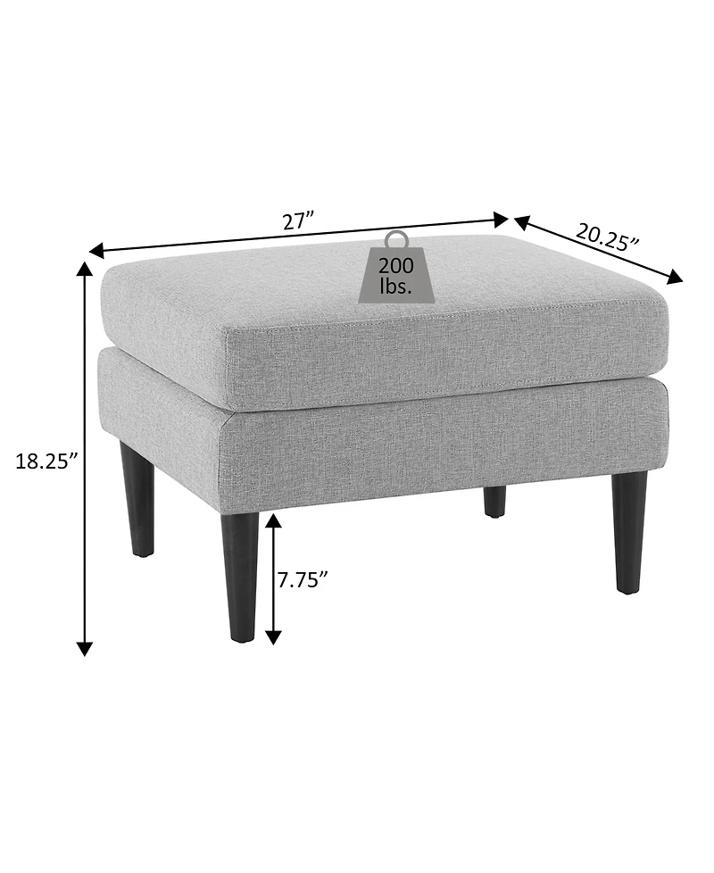 Convenience Concepts 20.25" Designs4Comfort Marlow Mid Century Ottoman