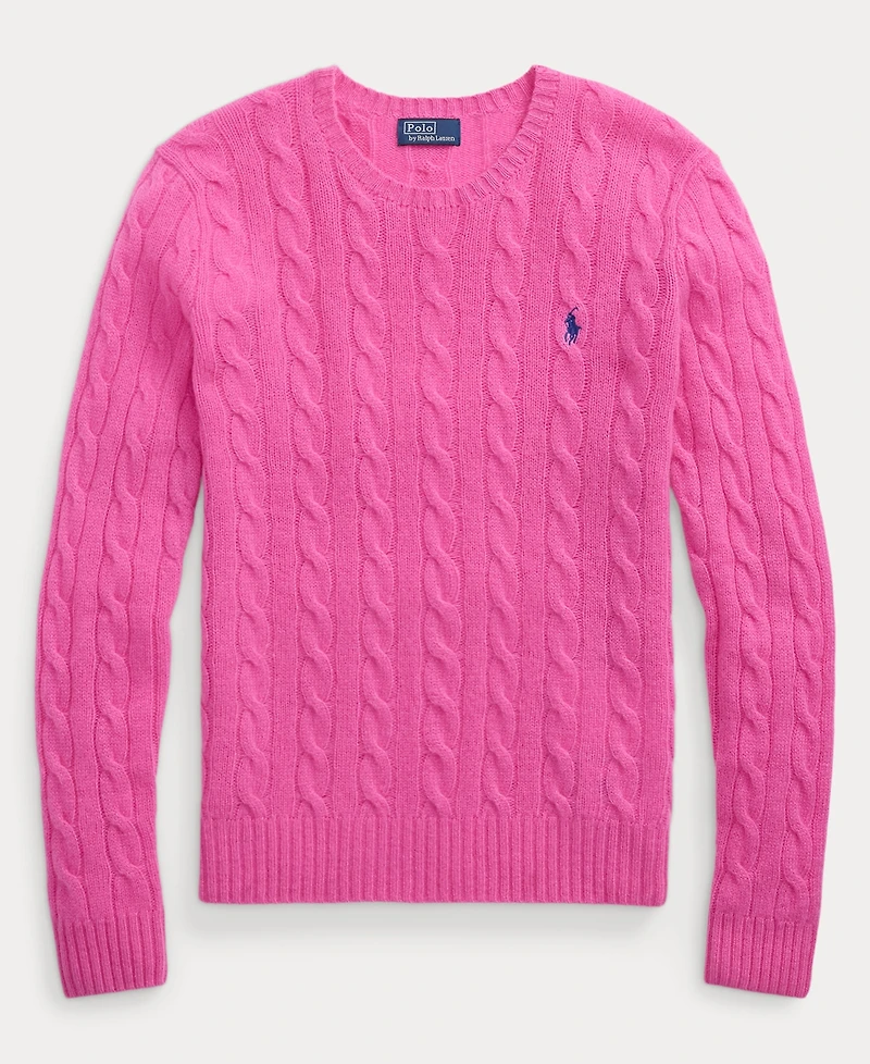 Polo Ralph Lauren Women's Cable Wool-Cashmere Crew Neck Sweater