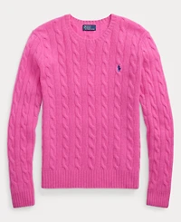 Polo Ralph Lauren Women's Cable Wool-Cashmere Crew Neck Sweater