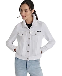 Dkny Jeans Women's Button-Down Denim Trucker Jacket