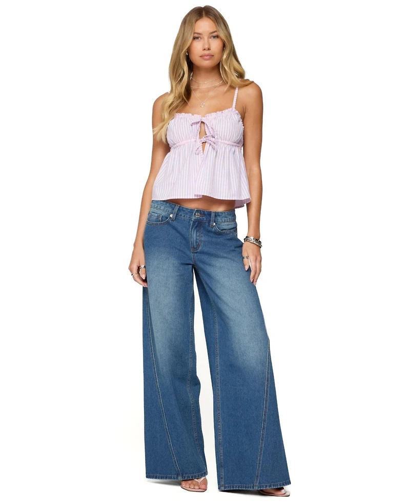 Edikted Women's Linden Low Rise Baggy Jeans