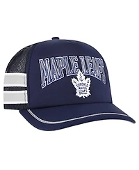 '47 Brand Men's Navy Toronto Maple Leaf's Sideband Stripes Trucker Snapback Hat