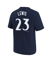 Nike Big Boys and Girls Royce Lewis Navy Minnesota Twins Fuse City Connect Name Number T-Shirt