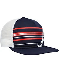 New Era Men's Navy Atlanta Braves A-Frame Trucker 9FIFTY Snapback Hat