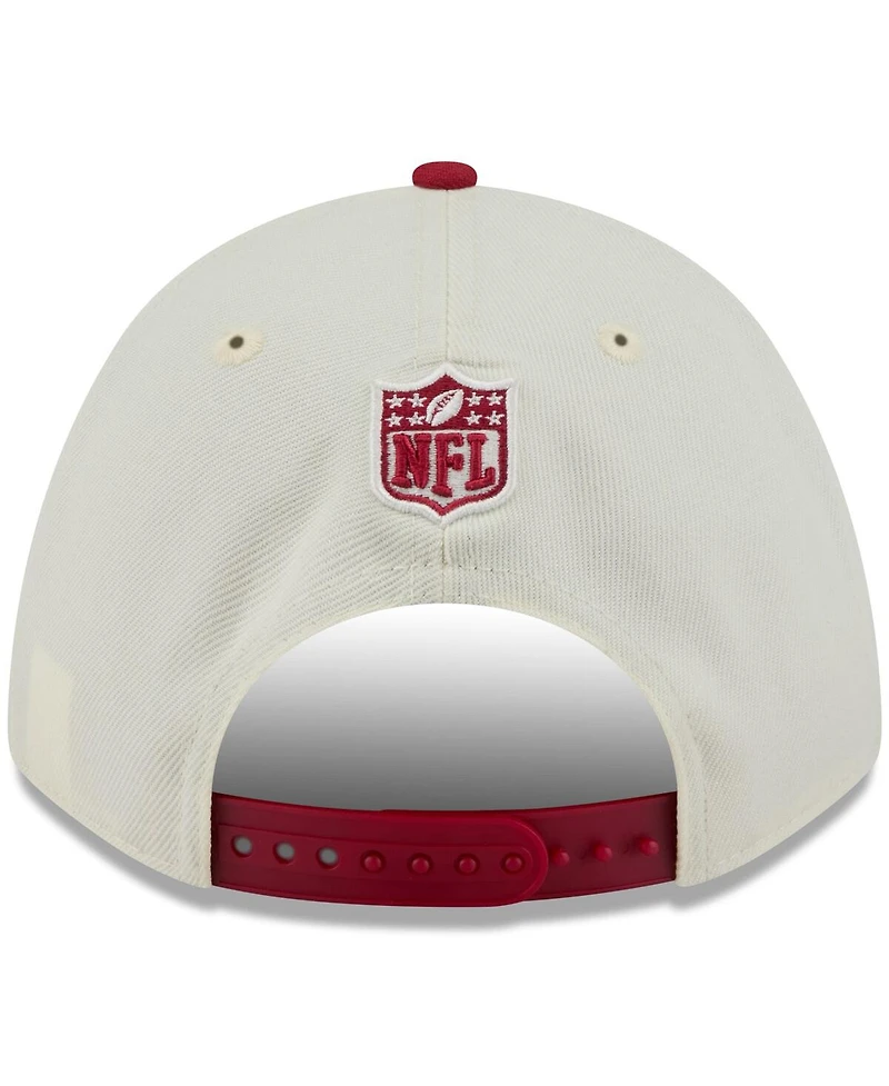New Era Men's Cream/Cardinal Arizona Cardinals 2025 Nfl Draft 9FORTY A-Frame M-Crown Adjustable Hat