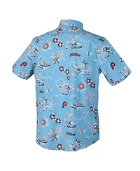 Reyn Spooner Men's Light Blue Philadelphia Phillies Kekai Button-Down Shirt