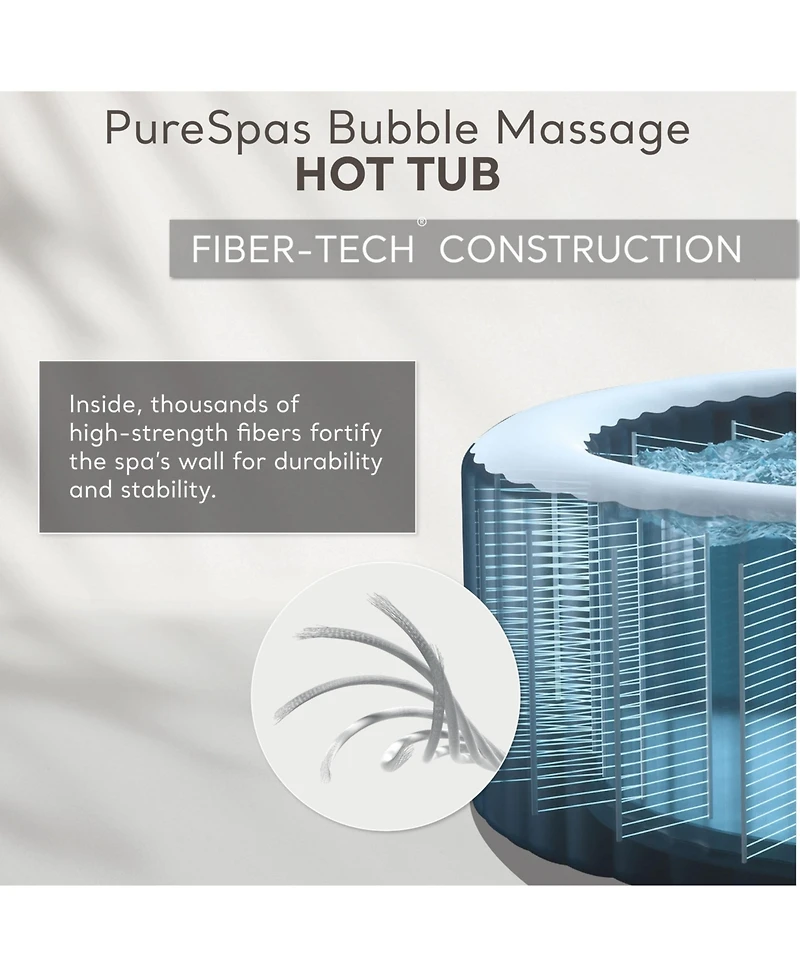 Intex PureSpa 6 Person Bubble Massage Inflatable Hot Tub Spa Set, Sahara Tan