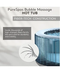Intex PureSpa 6 Person Bubble Massage Inflatable Hot Tub Spa Set, Sahara Tan