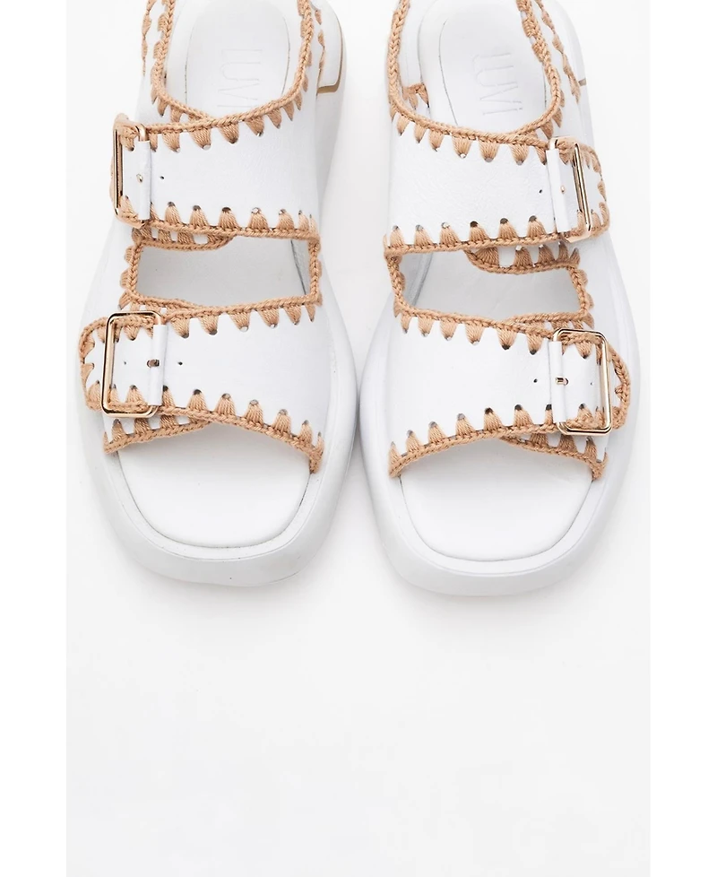 Douro Braided Rope Strap Leather Sandal (Women)