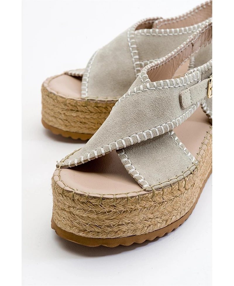 Forever & Always Shoes Bellezza Leather Platform Sandals