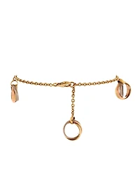 Pre-Owned Cartier Trinity Charm Chain Bracelet 18K Tricolor Gold