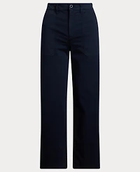 Lauren Ralph Women's Stretch Chino Wide-Leg Cropped Pants
