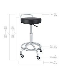 Seville Classics Cushioned Pneumatic Adjustable Work Stool