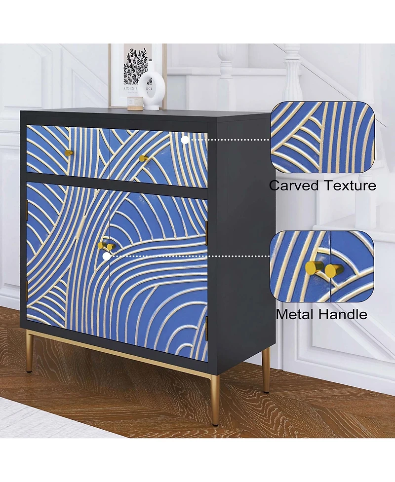 Streamdale Accent Cabinet with 2 Doors,1Drawer and Adjustable Shelf for Living Room, Hallway, Entryway, Dining Room, Bedroom