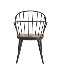 Streamdale Furniture Indoor Dining Chair With Metal Legs (Set of 2),Light Birch