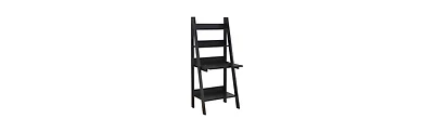 Compact Ladder Writing Desk with Built-in Bookshelves For Study Room