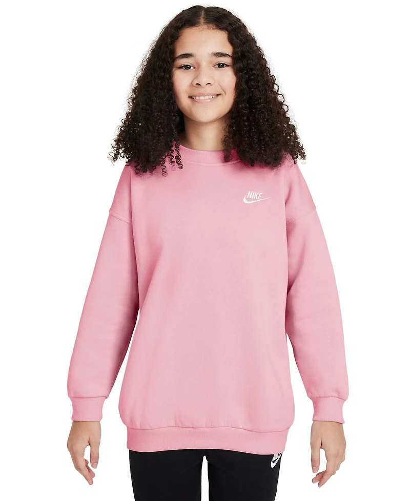 Nike Big Girls Sportswear Club Fleece Oversized-Fit Sweatshirt