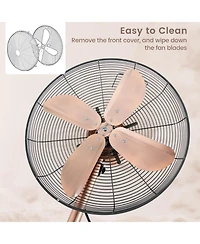 16 Inch Pedestal Standing Fan Oscillating with 3 Speeds and Adjustable Height