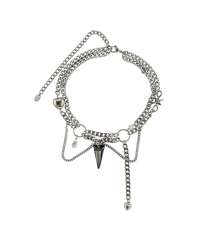 Messy Layered Spike Necklace