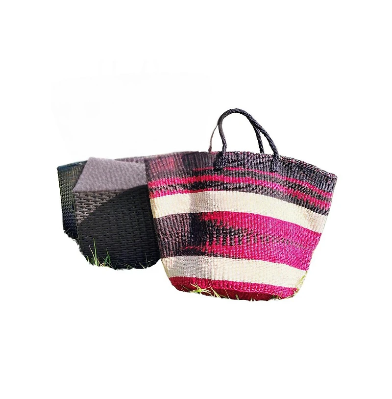 Boldly Endure Large Handmade Sustainable Basket Tote