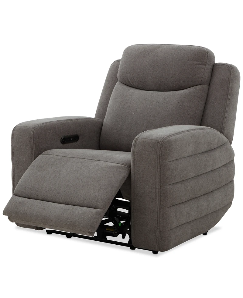 Kristyan Fabric Power Recliner with Headrest Zero Wall & Heat Massage, Exclusively at Macy's
