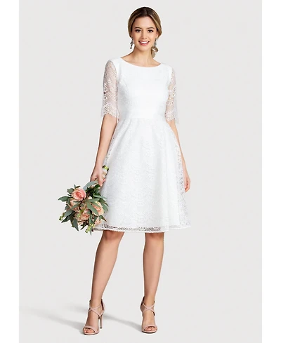 Alie Street London Women's Evie Lace Dress (Ivory)