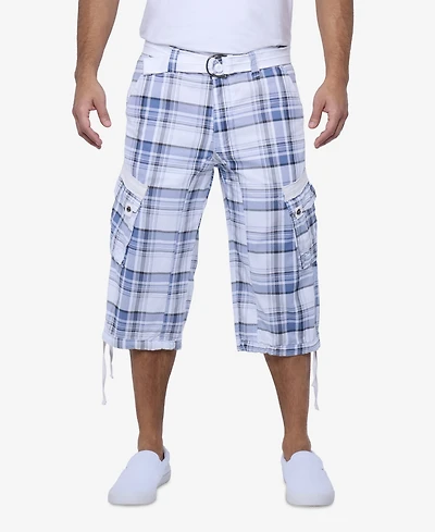 X-Ray Men's Belted 18" Inseam Below Knee Long Cargo Shorts