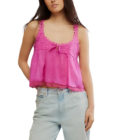 Free People Women's Stevie Lace-Trim Sleeveless Tank Top