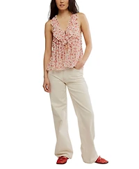 Free People Women's Fearless Tie-Front Knit Tank Top